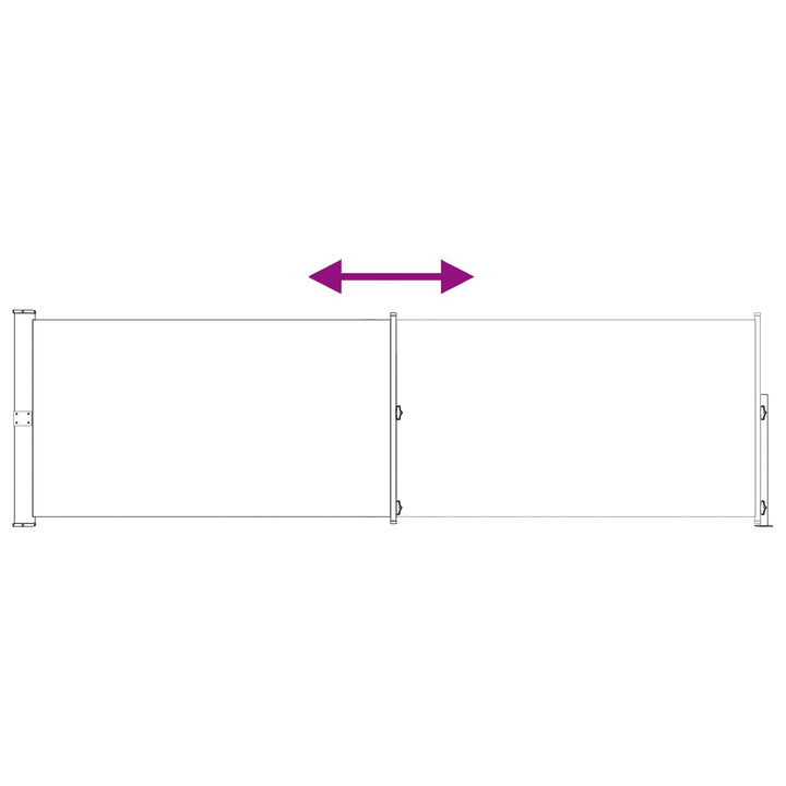 Utfällbar Sidomarkis 117 X 600 Cm Polyester Rektangulär