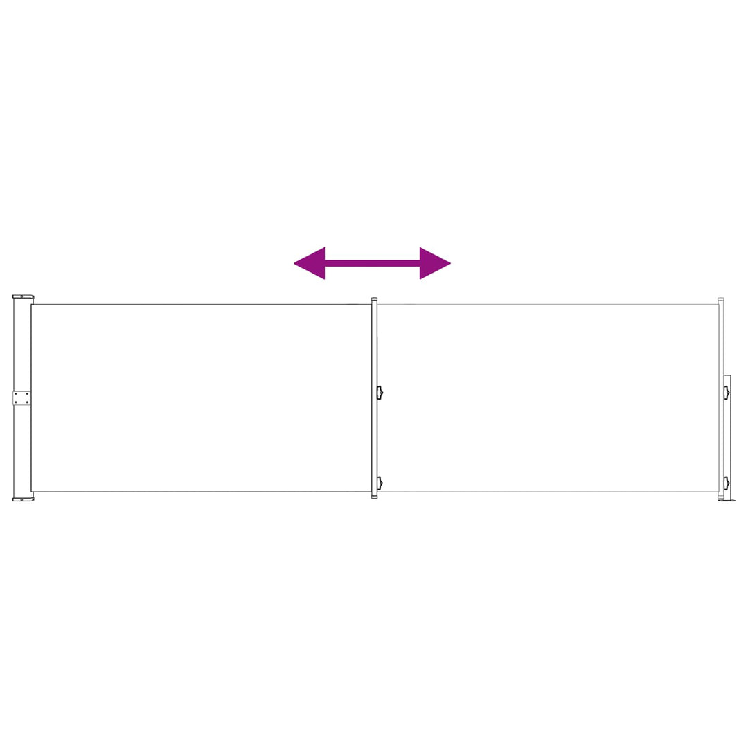 Utfällbar Sidomarkis 117 X 600 Cm Polyester Rektangulär