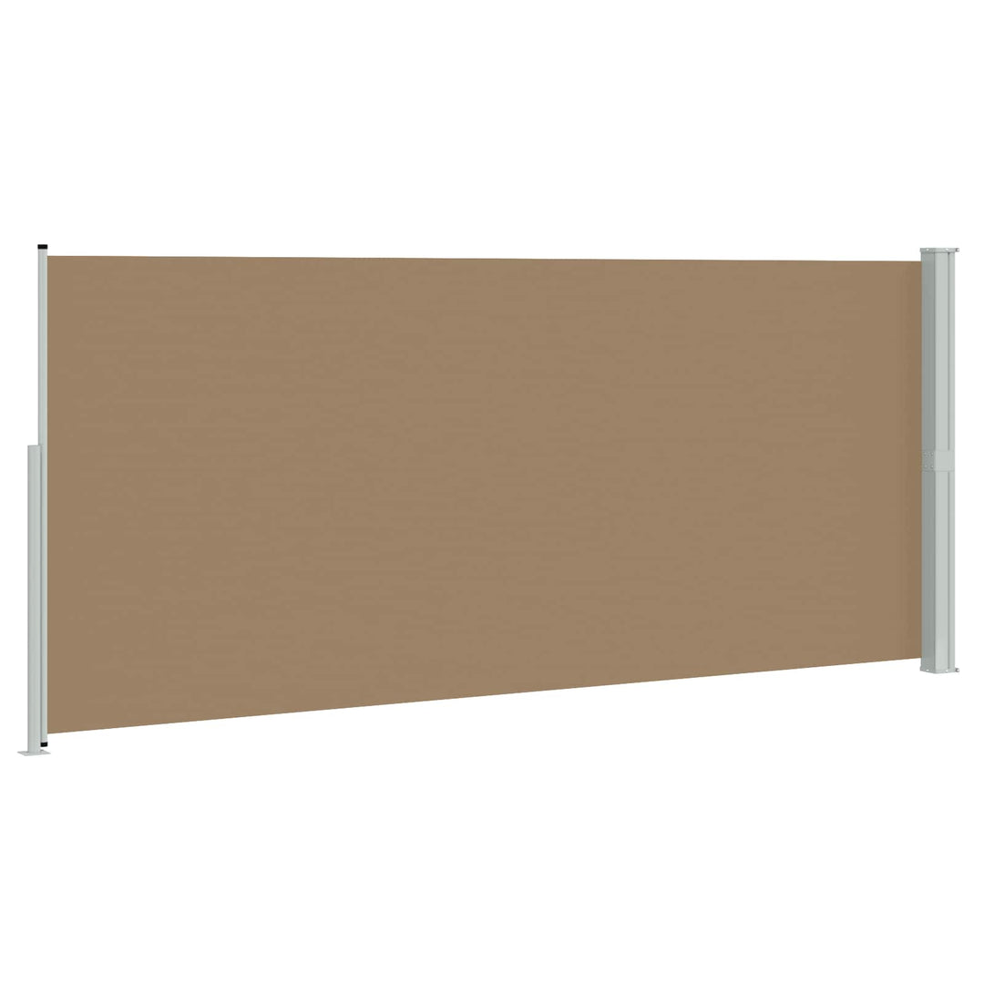 Utfällbar Sidomarkis 200 X 600 Cm Polyester Rektangulär Taupe