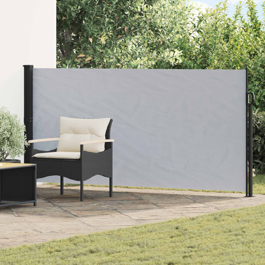 Utfällbar Sidomarkis 300 X 140 Cm Polyester Rektangulär Grå