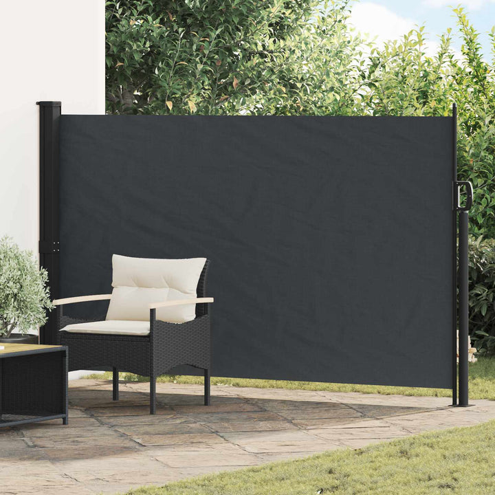 Utfällbar Sidomarkis 300 X 170 Cm Polyester Rektangulär Svart