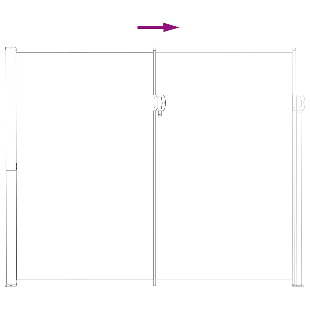 Utfällbar Sidomarkis 300 X 200 Cm Polyester Rektangulär Sand
