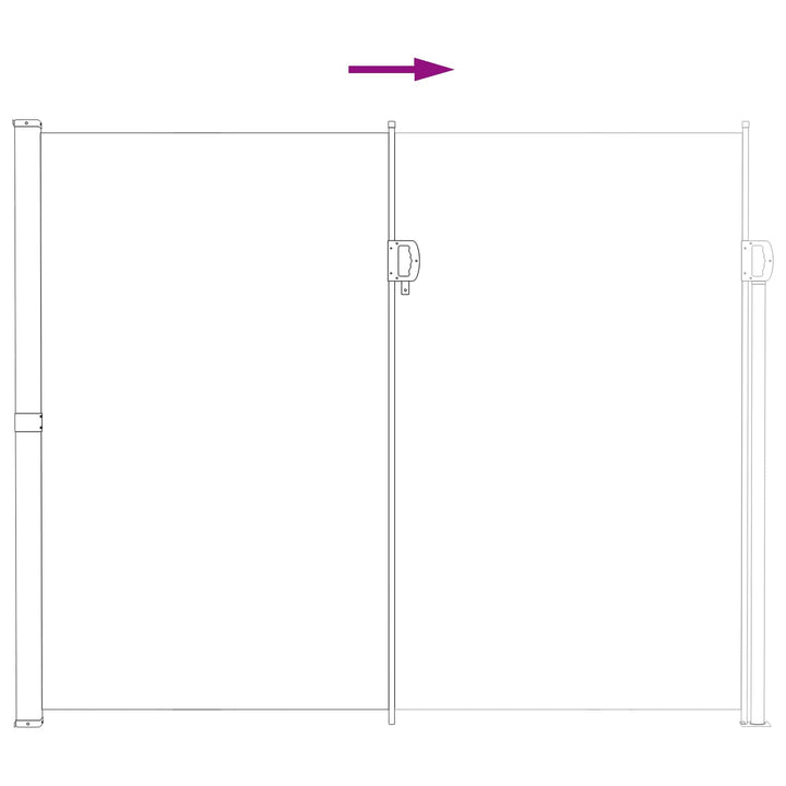 Utfällbar Sidomarkis 300 X 220 Cm Polyester Rektangulär Sand