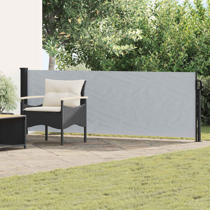 Utfällbar Sidomarkis 500 X 100 Cm Polyester Rektangulär Grå