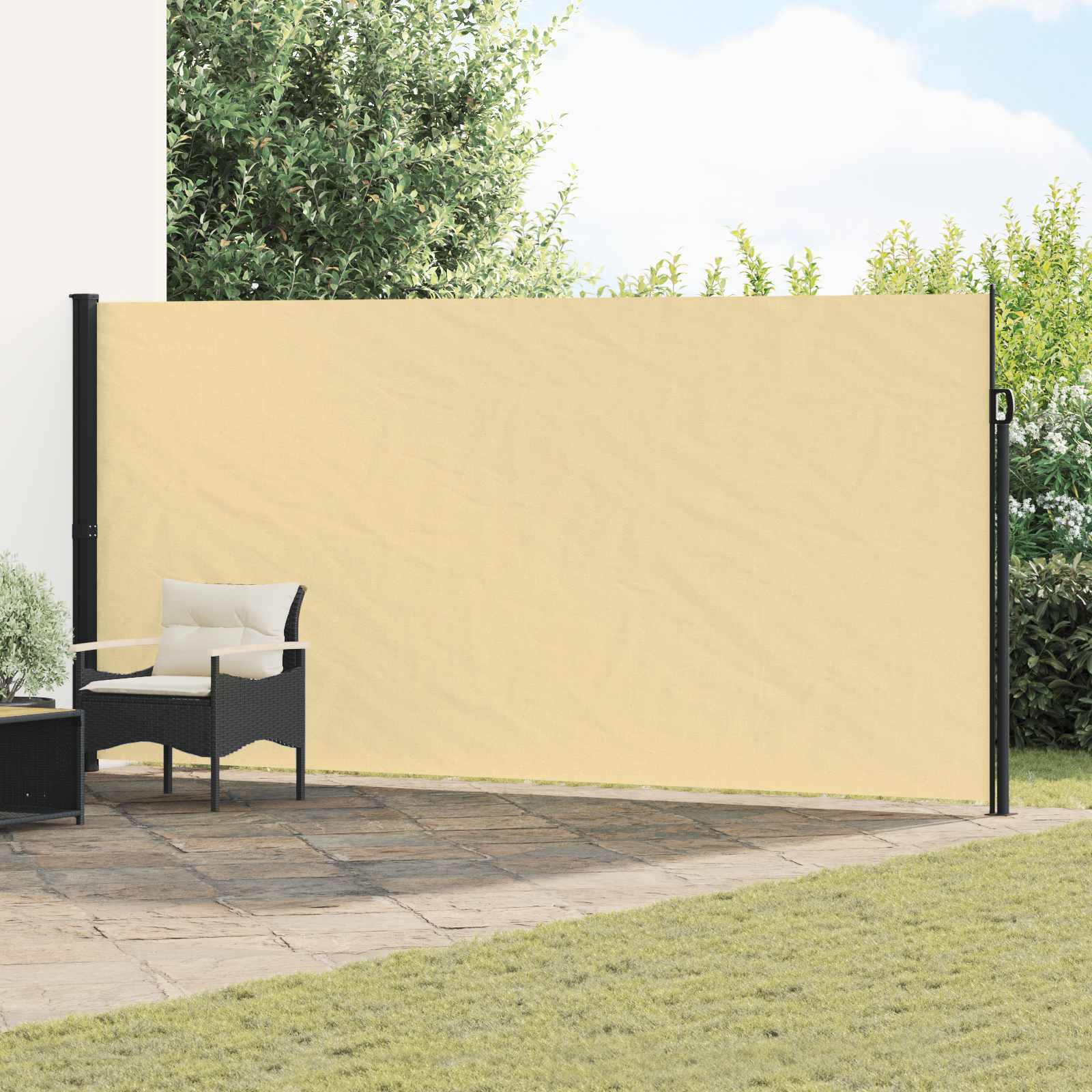 Utfällbar Sidomarkis 500 X 180 Cm Polyester Rektangulär Sand