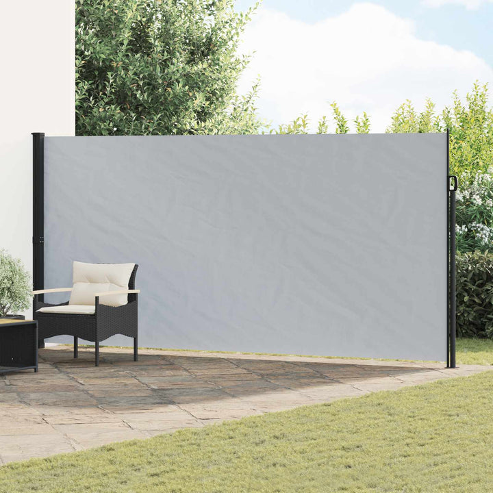 Utfällbar Sidomarkis 600 X 220 Cm Polyester Rektangulär Grå