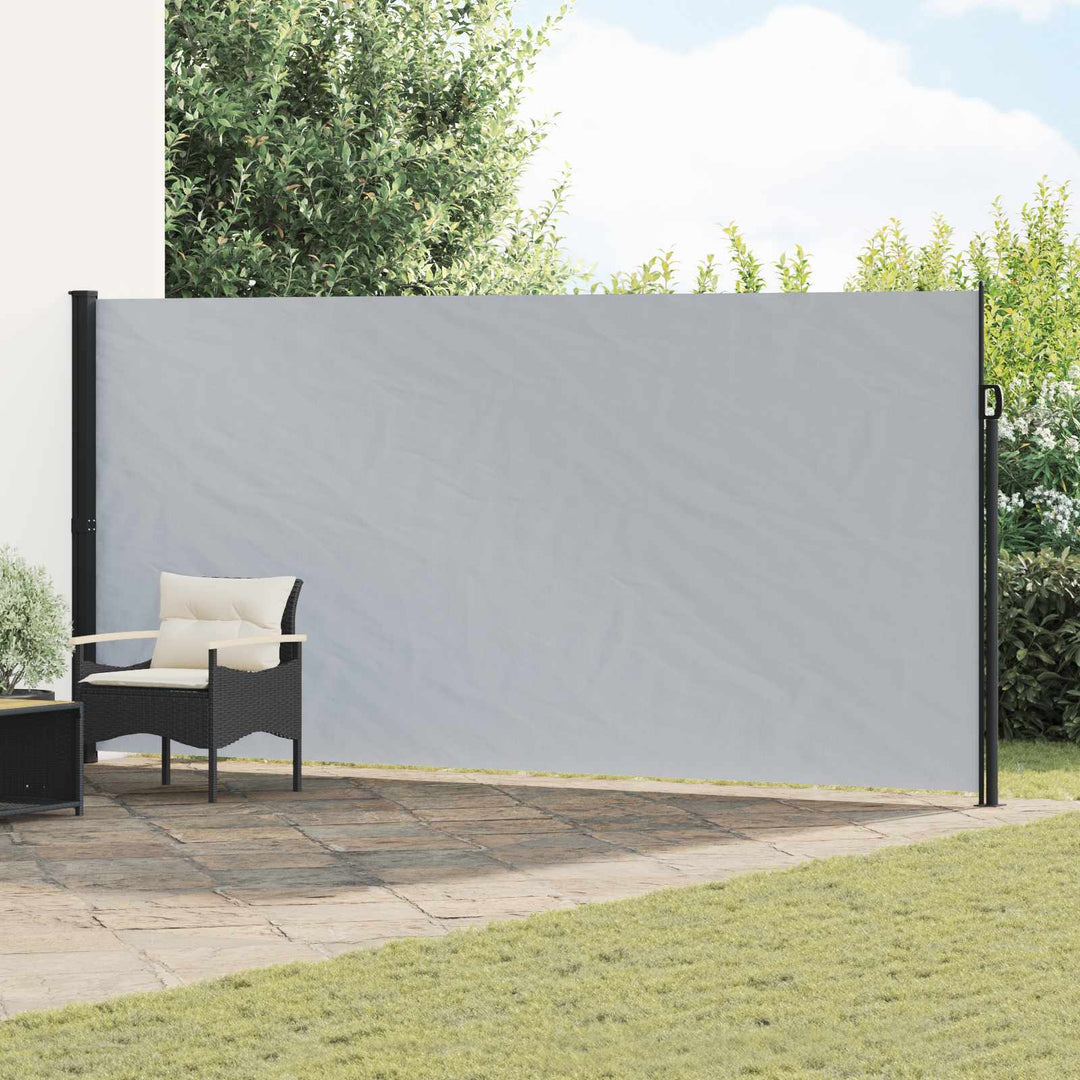 Utfällbar Sidomarkis 600 X 220 Cm Polyester Rektangulär Grå