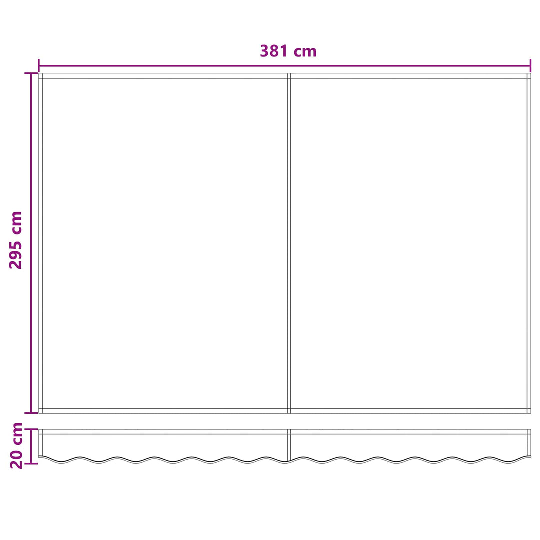 Markisväv Taupe 4 × 3 M Polyester