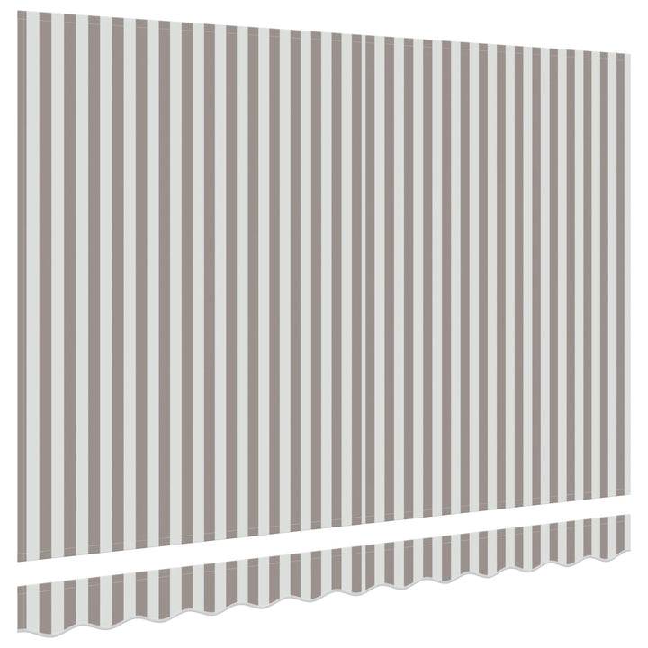 Markisväv Ljusgrå Och Vit. 4,5 × 3,5 M Polyester