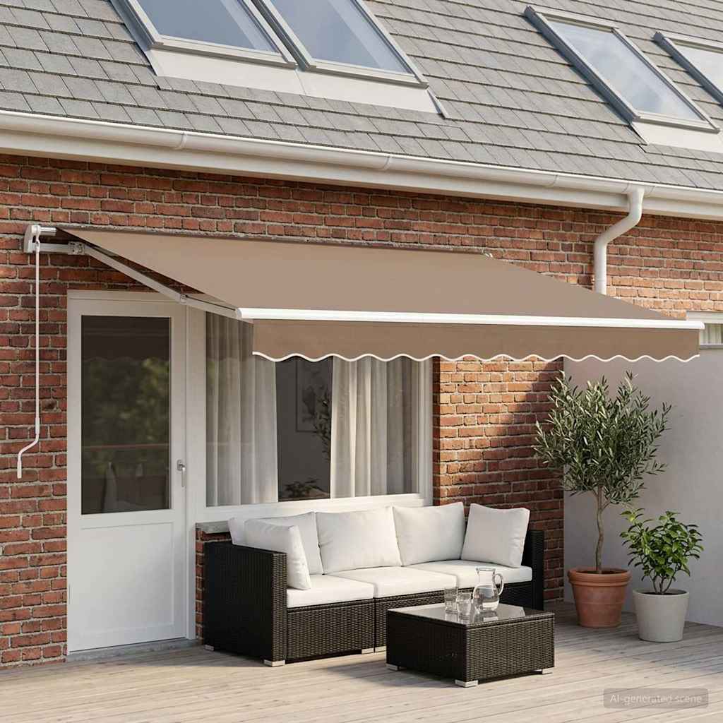 Markisväv Taupe 5 X 3 M Polyester