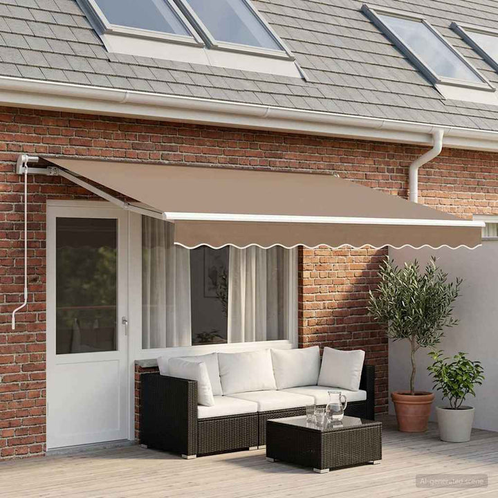 Markisväv Taupe 5 X 3 M Polyester