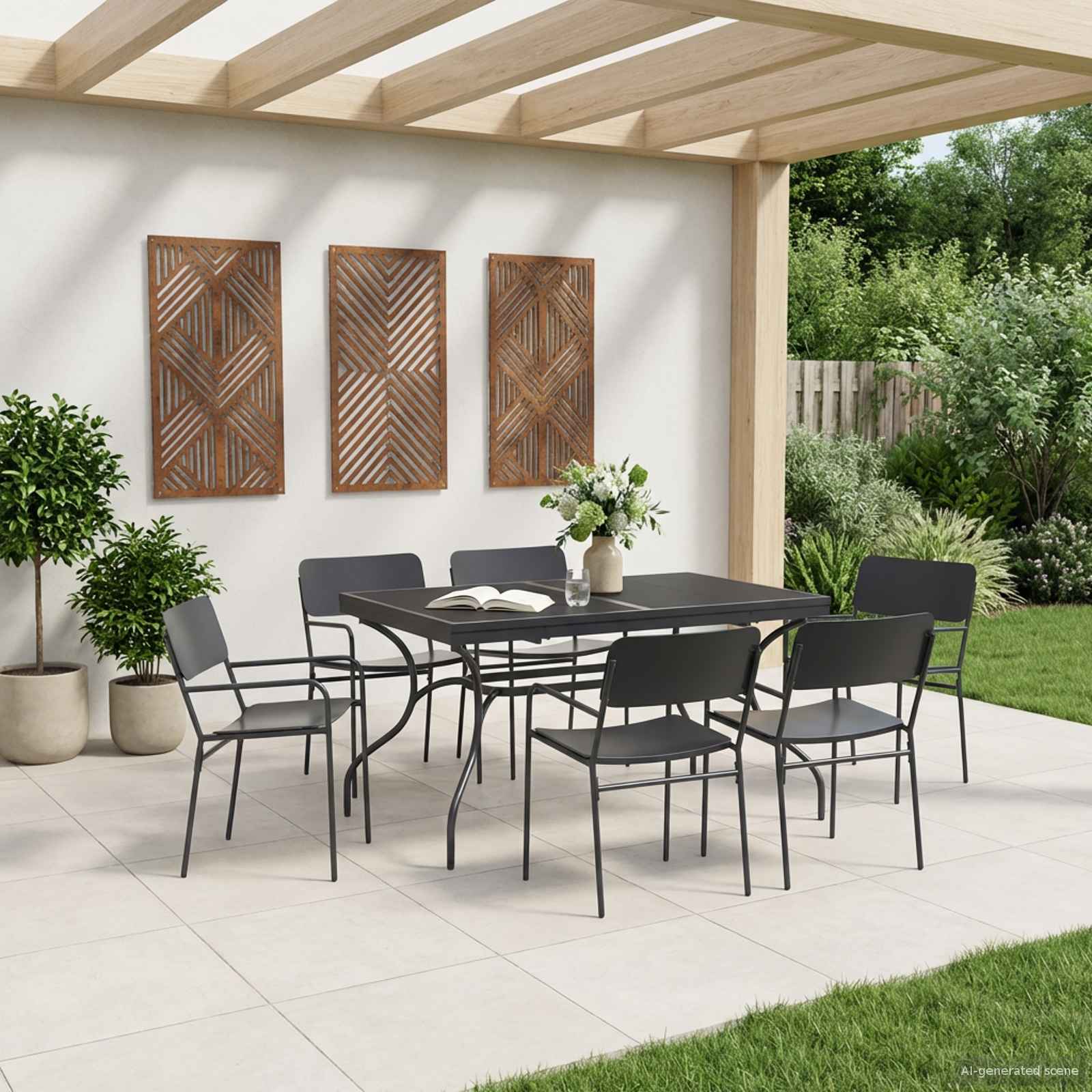 Utbyggbart Mesh Matbord Antracit 212 X 90 X 76 Cm Stål
