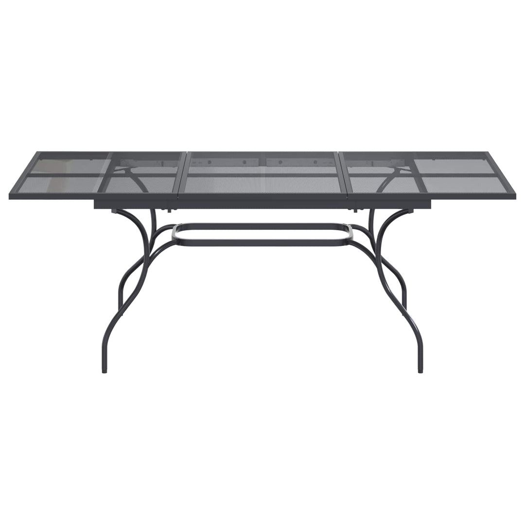 Utbyggbart Mesh Matbord Antracit 212 X 90 X 76 Cm Stål