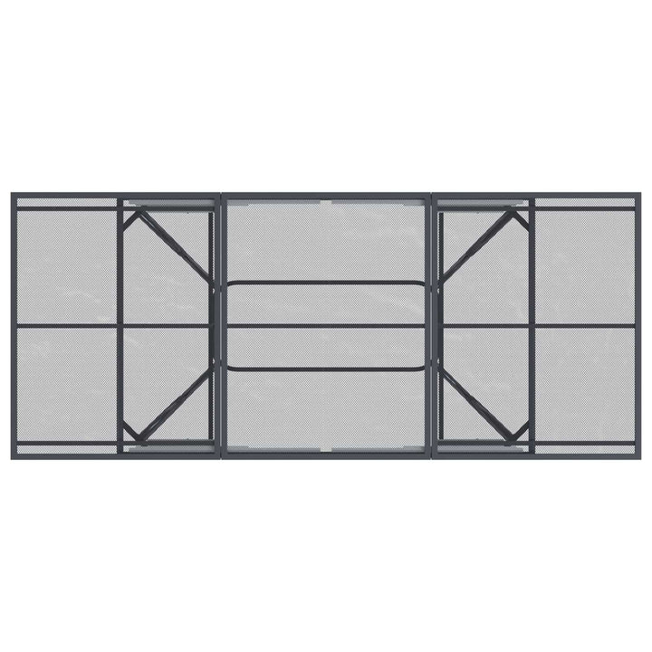 Utbyggbart Mesh Matbord Antracit 212 X 90 X 76 Cm Stål