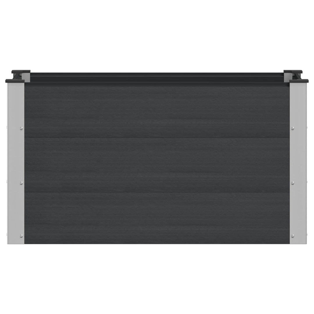 Upphöjd Odlingslåda Svart 100 X 50 X 54 Cm Wpc Och Aluminium