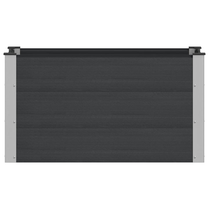Upphöjd Odlingslåda Svart 100 X 50 X 54 Cm Wpc Och Aluminium
