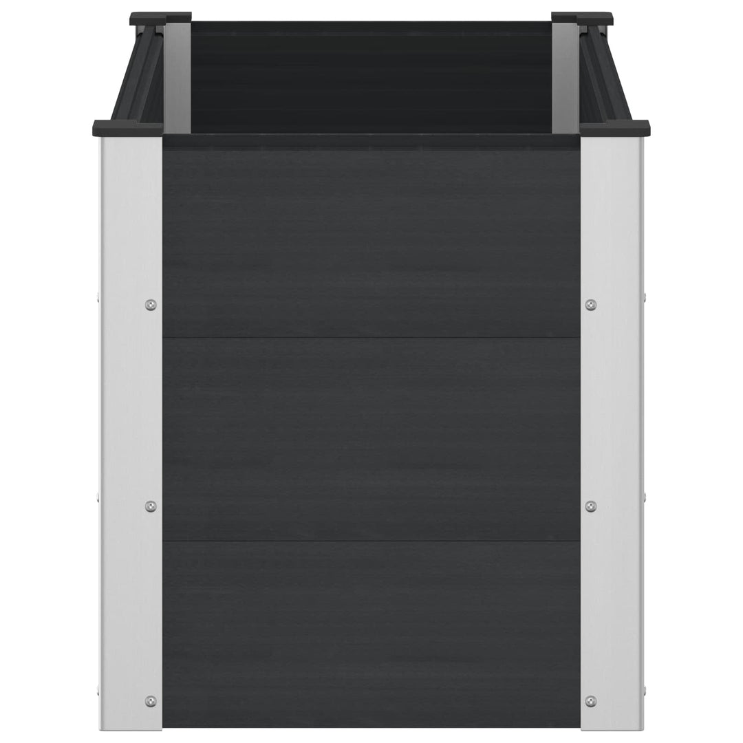 Upphöjd Odlingslåda Svart 100 X 50 X 54 Cm Wpc Och Aluminium
