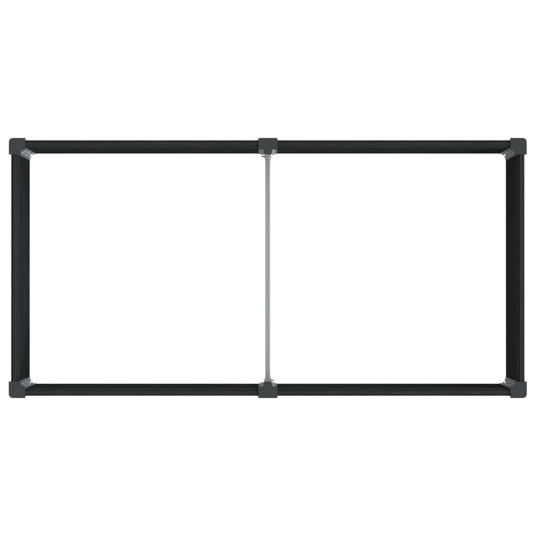 Upphöjd Odlingslåda Svart 100 X 50 X 54 Cm Wpc Och Aluminium