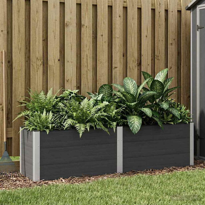 Upphöjd Odlingslåda Svart 200 X 50 X 54 Cm