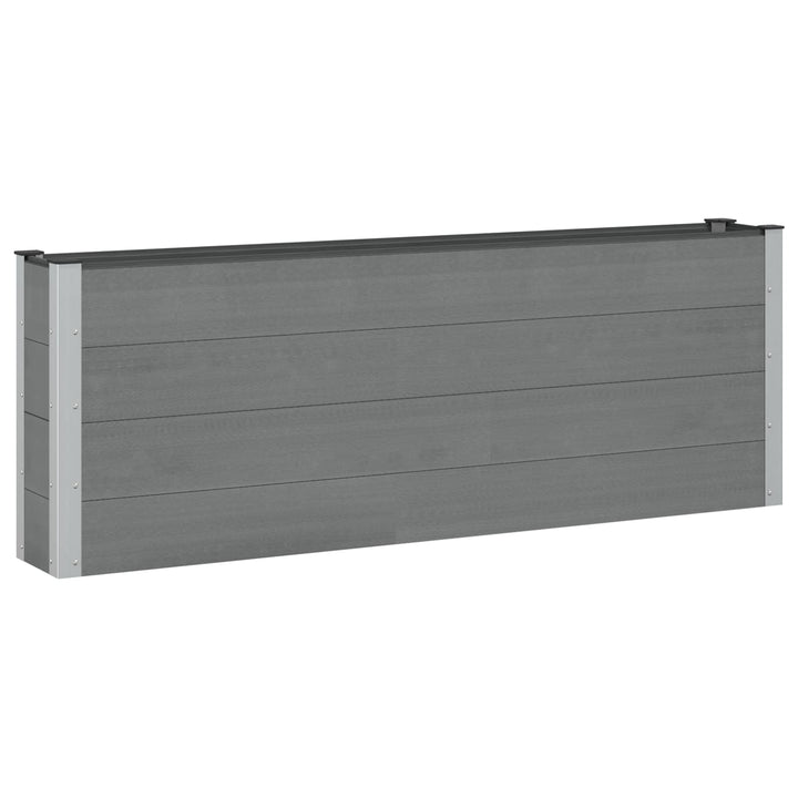 Upphöjd Odlingslåda Grå 200 X 30 X 72 Cm Wpc Och Aluminium