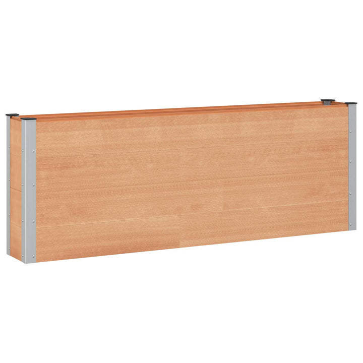 Upphöjd Odlingslåda Brun 200 X 30 X 72 Cm Wpc Och Aluminium