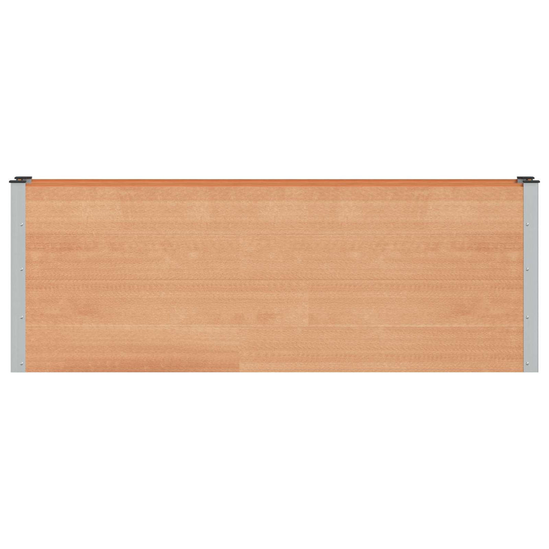 Upphöjd Odlingslåda Brun 200 X 30 X 72 Cm Wpc Och Aluminium