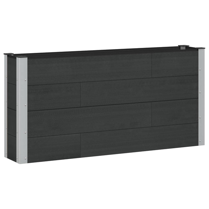 Upphöjd Odlingslåda Svart 150 X 30 X 72 Cm Wpc Och Aluminium