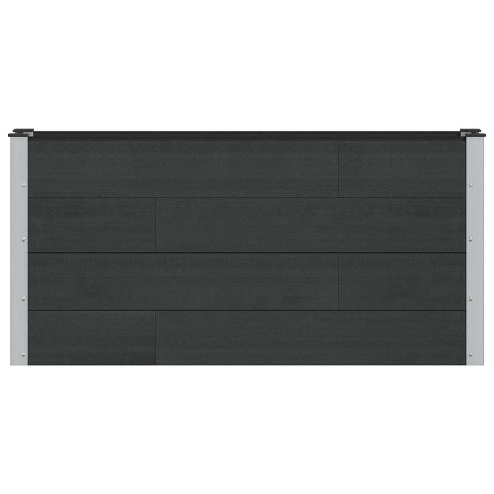 Upphöjd Odlingslåda Svart 150 X 30 X 72 Cm Wpc Och Aluminium