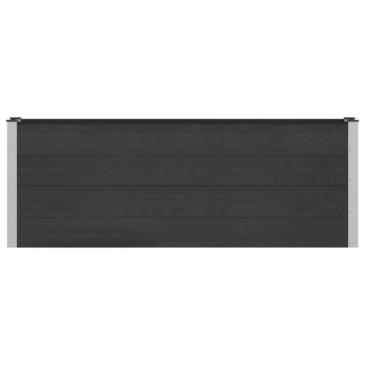Upphöjd Odlingslåda Svart 200 X 30 X 72 Cm Wpc Och Aluminium