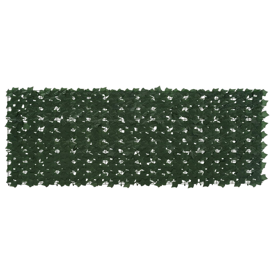 Balkongskärm Med Löv Mörkgrön 200 X 75 Cm Polyeten Och Tyg