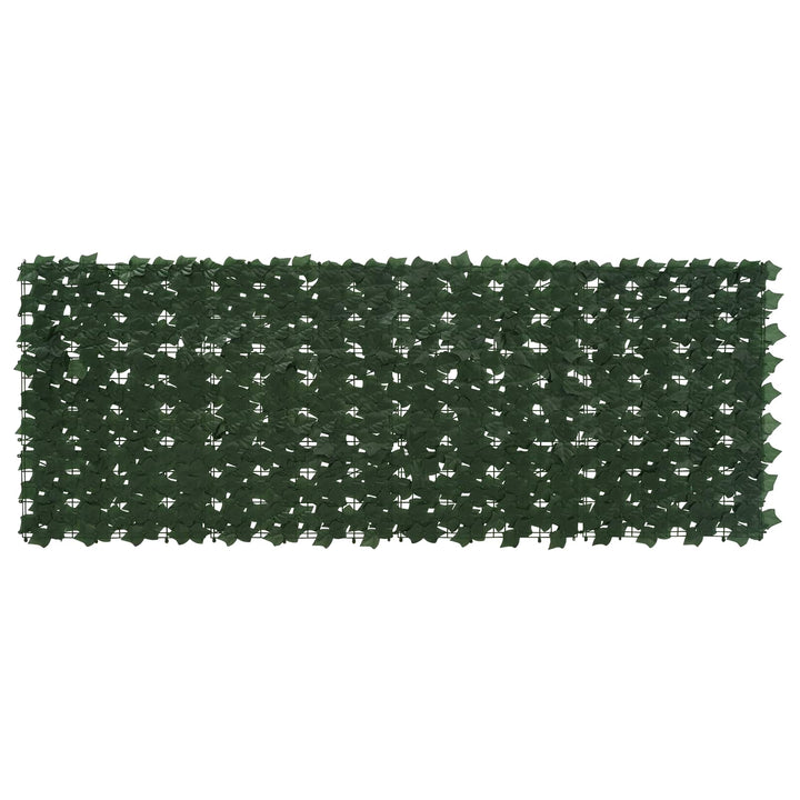 Balkongskärm Med Löv Mörkgrön 200 X 75 Cm Polyeten Och Tyg