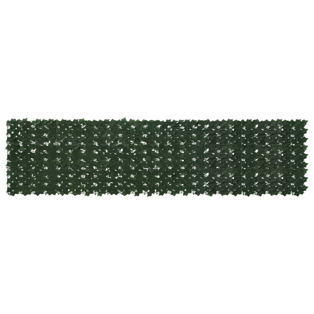 Balkongskärm Med Löv Mörkgrön 300 X 75 Cm Polyeten Och Tyg