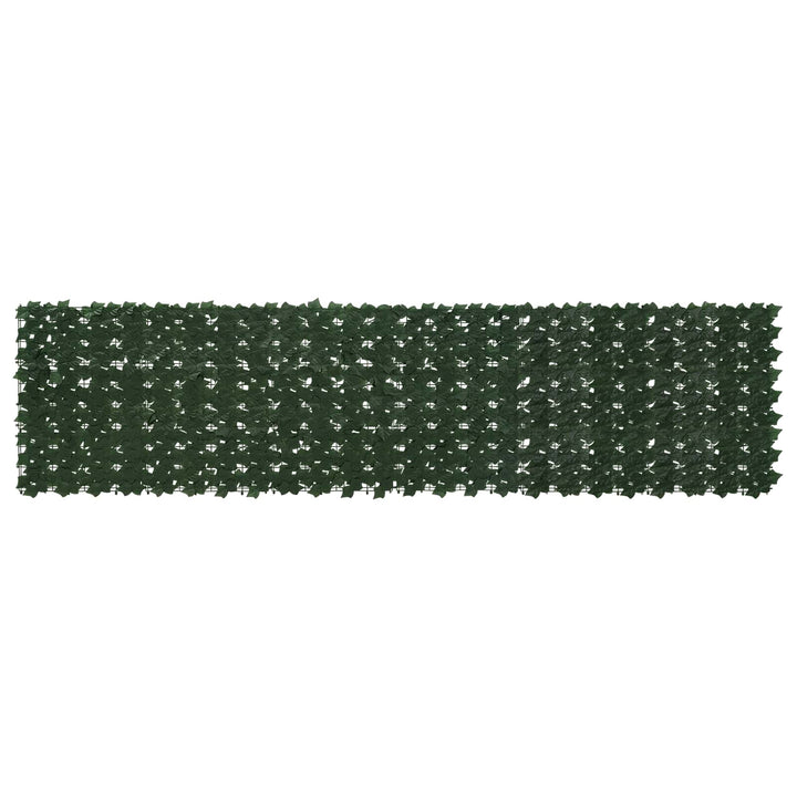 Balkongskärm Med Löv Mörkgrön 300 X 75 Cm Polyeten Och Tyg