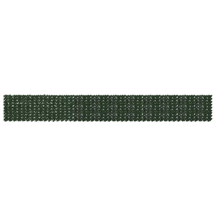 Balkongskärm Med Löv Mörkgrön 600 X 75 Cm Polyeten Och Tyg