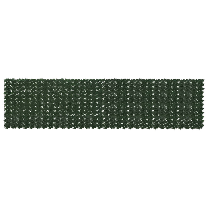 Balkongskärm Med Löv Mörkgrön 400 X 100 Cm Polyeten Och Tyg