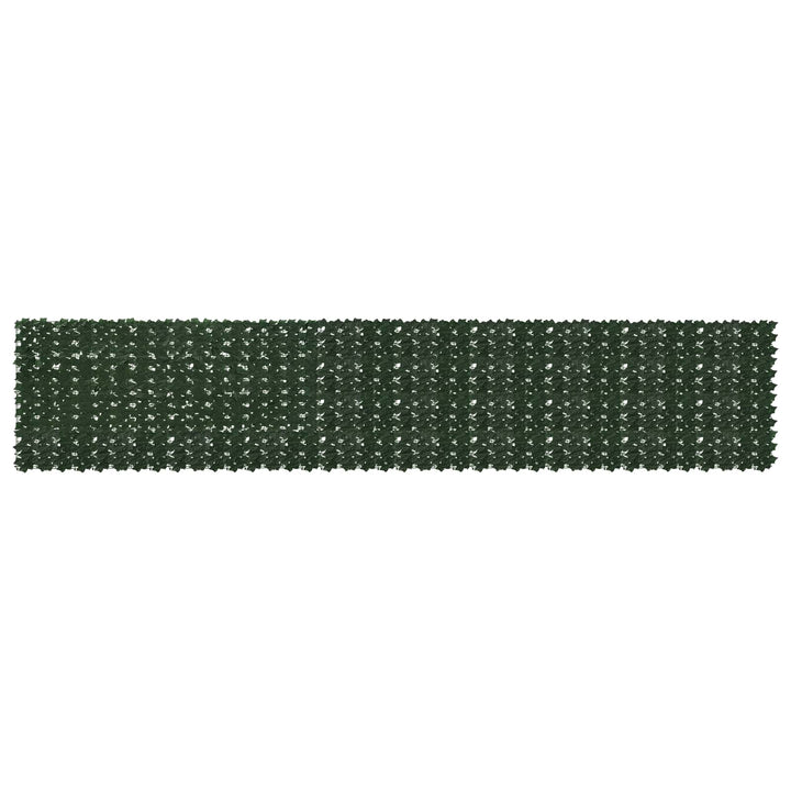 Balkongskärm Med Löv Mörkgrön 500 X 100 Cm Polyeten Och Tyg