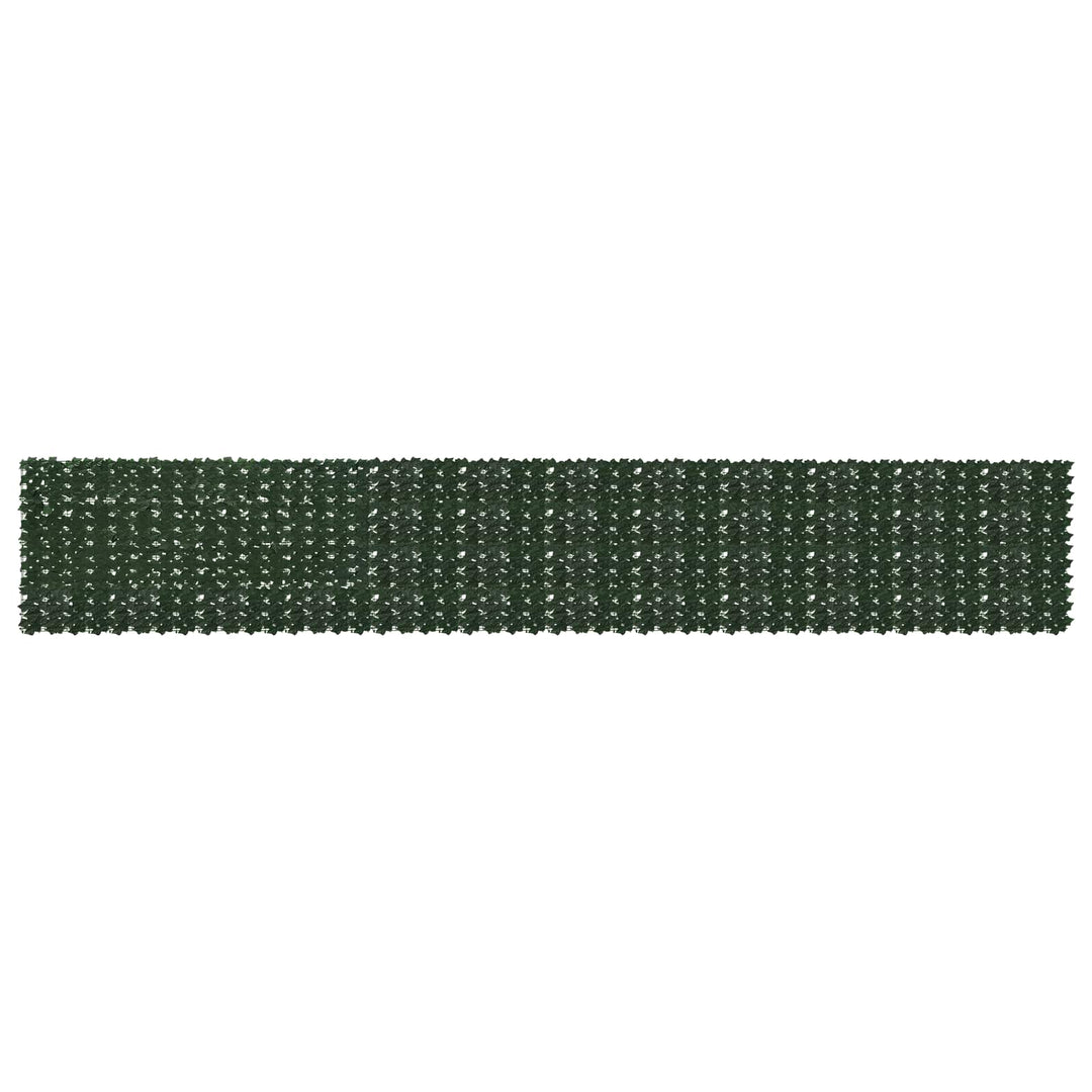 Balkongskärm Med Löv Mörkgrön 600 X 100 Cm Polyeten Och Tyg
