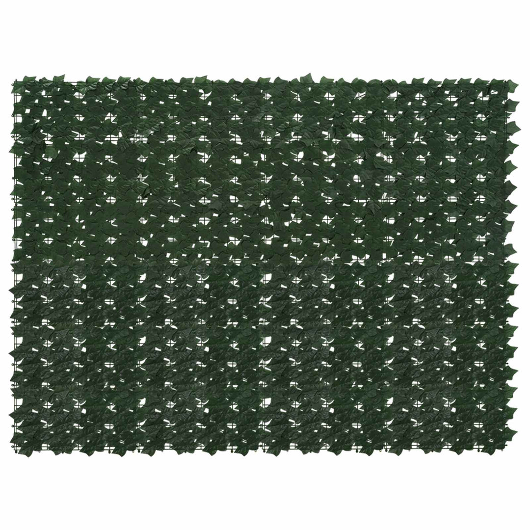 Balkongskärm Med Löv Mörkgrön 200 X 150 Cm Polyeten Och Tyg