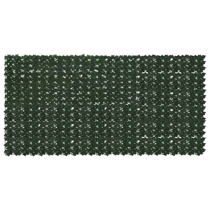 Balkongskärm Med Löv Mörkgrön 300 X 150 Cm Polyeten Och Tyg
