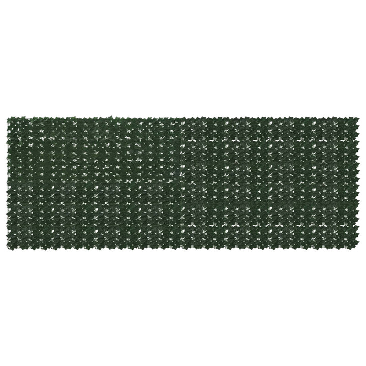 Balkongskärm Med Löv Mörkgrön 400 X 150 Cm Polyeten Och Tyg