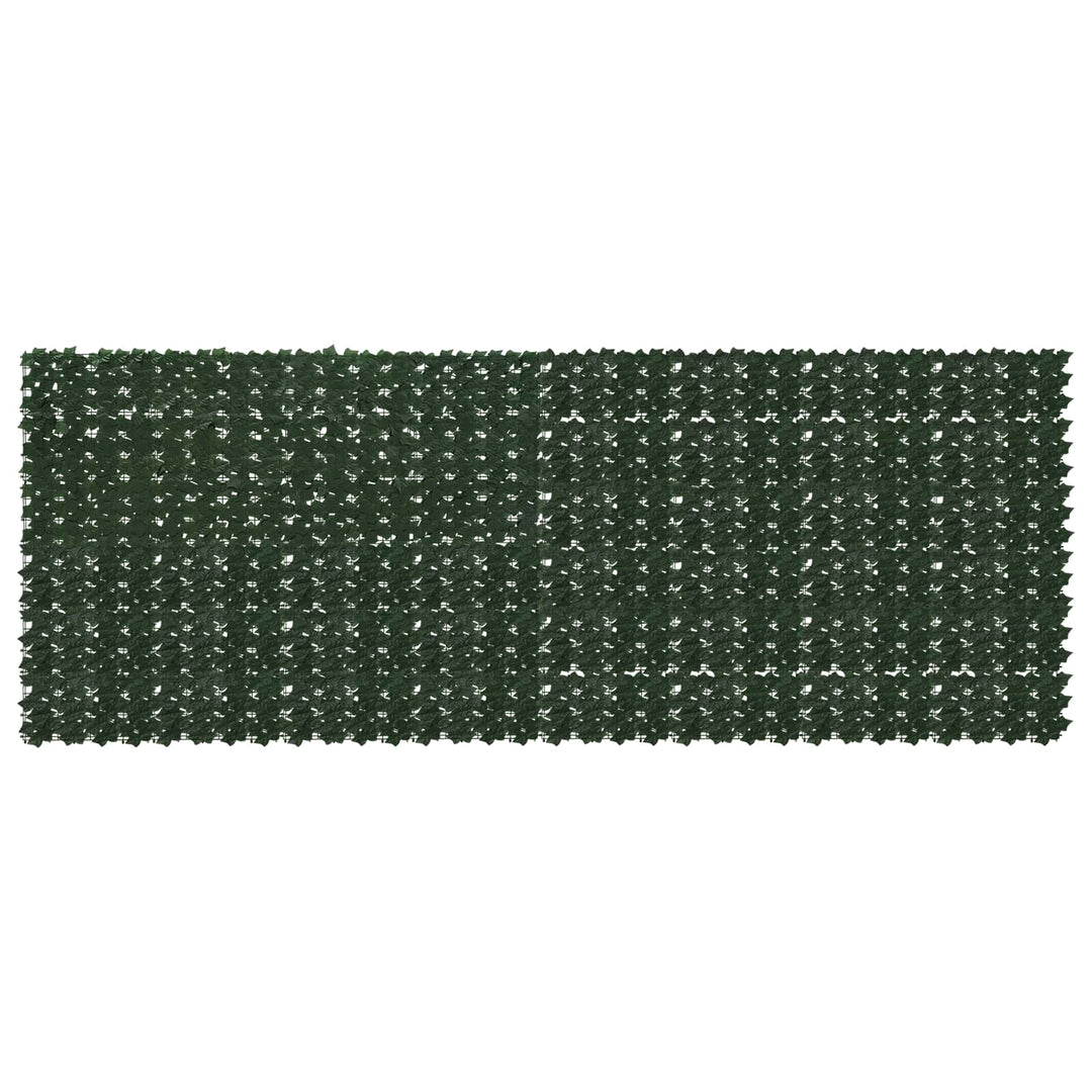 Balkongskärm Med Löv Mörkgrön 400 X 150 Cm Polyeten Och Tyg