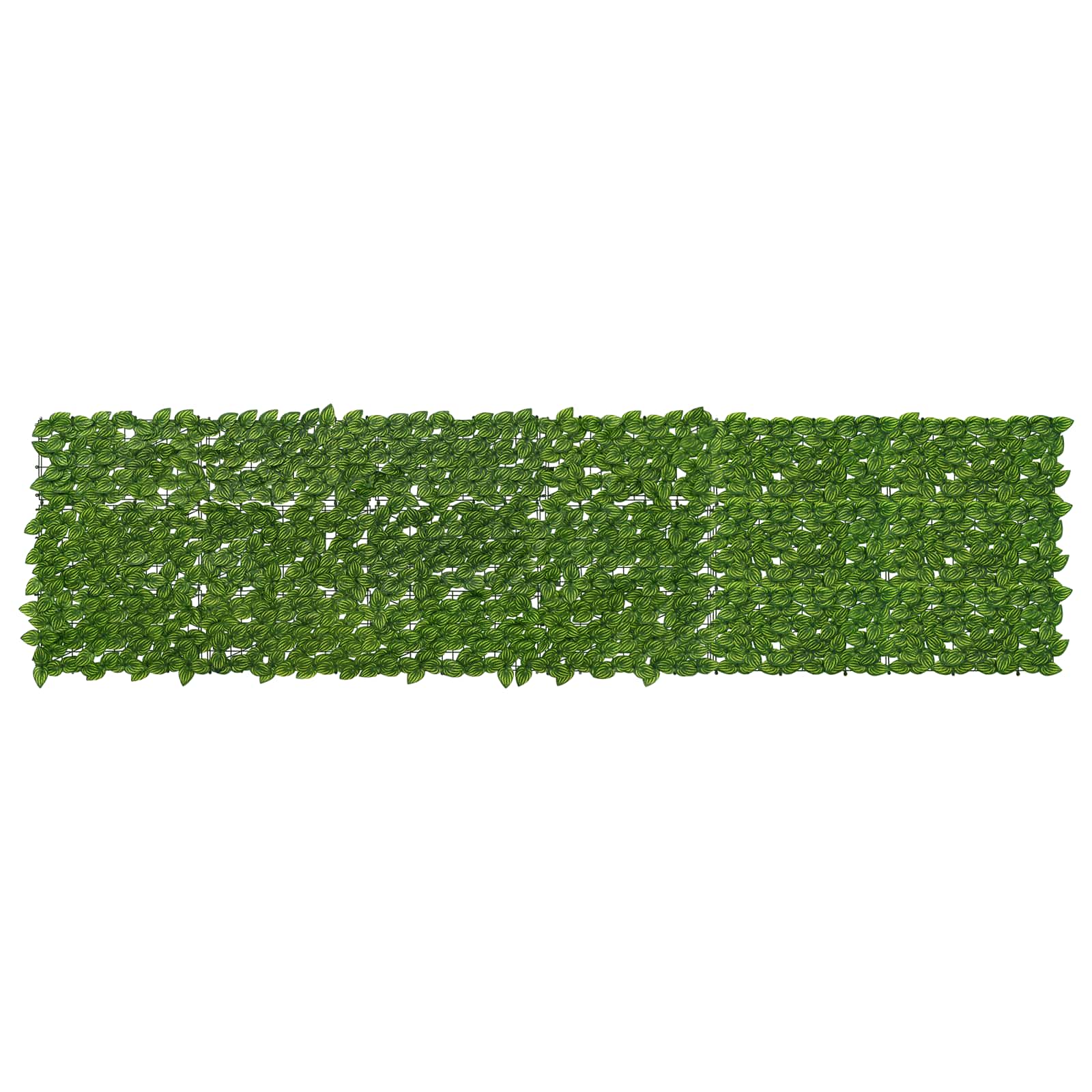 Balkongskärm Med Löv Grön Och Gul 300 X 75 Cm Polyeten Och Tyg