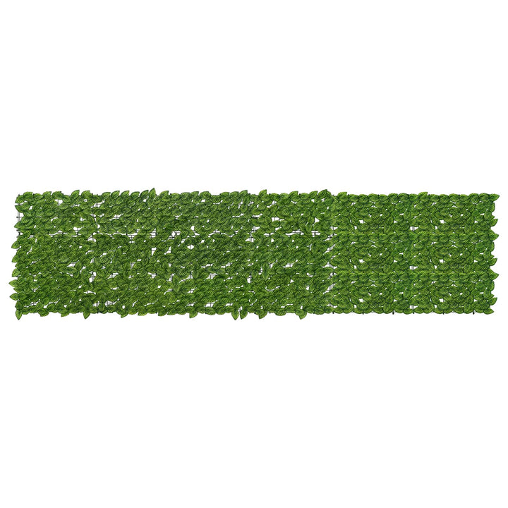 Balkongskärm Med Löv Grön Och Gul 300 X 75 Cm Polyeten Och Tyg