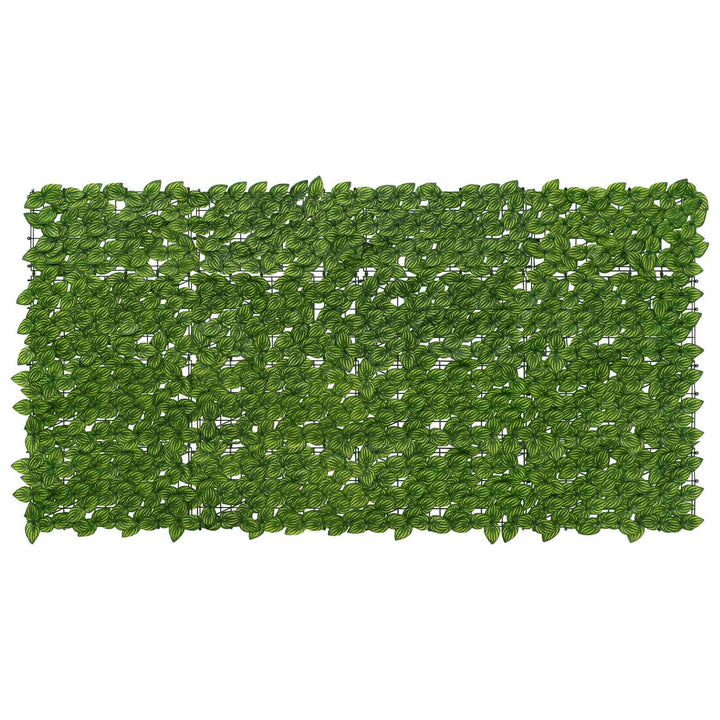 Balkongskärm Med Löv Grön Och Gul 200 X 100 Cm Polyeten Och Tyg