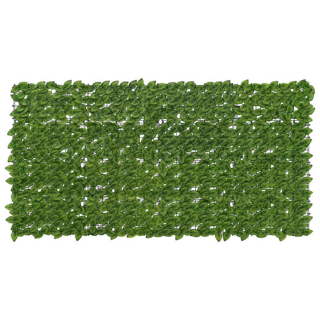 Balkongskärm Med Löv Grön Och Gul 200 X 100 Cm Polyeten Och Tyg