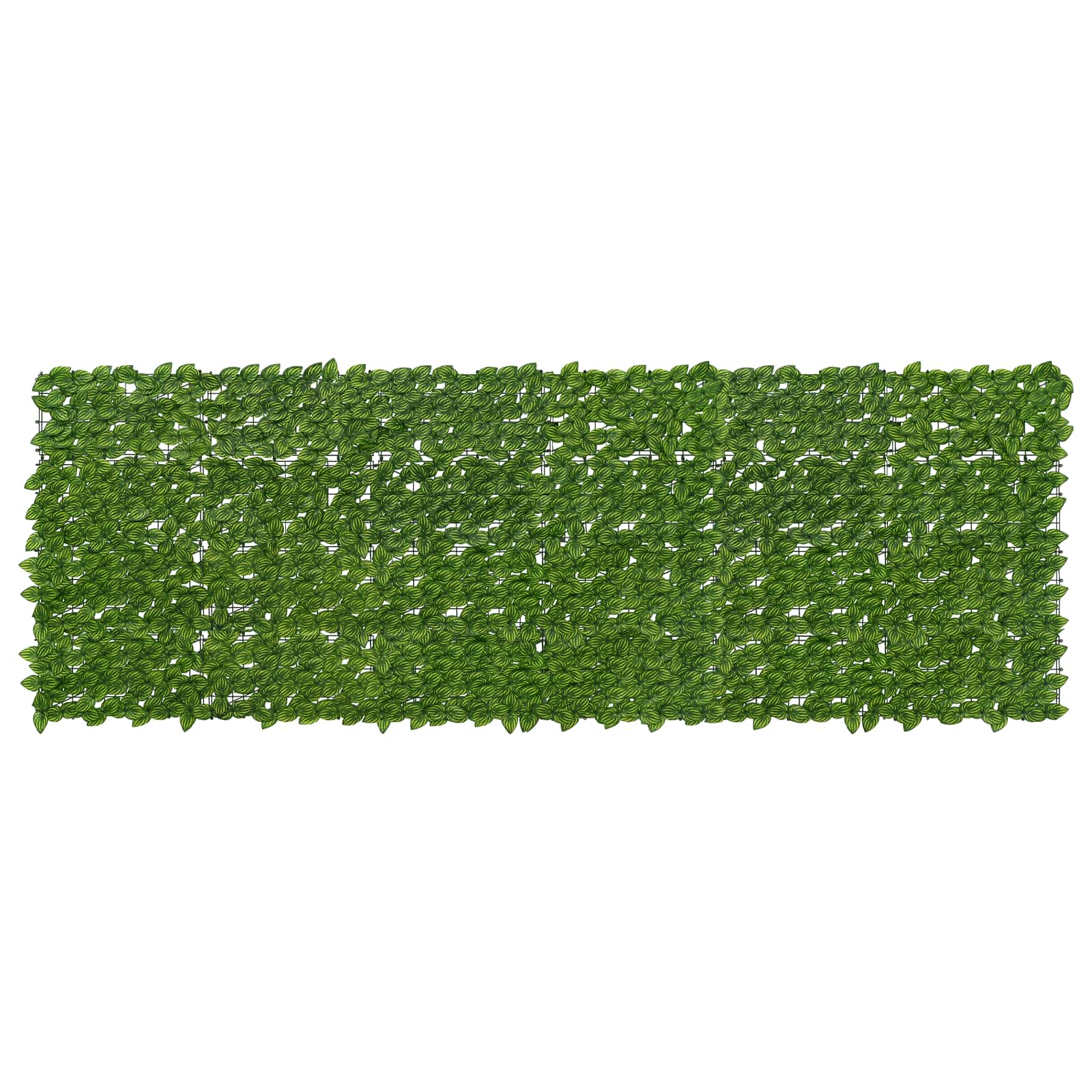 Balkongskärm Med Löv Grön Och Gul 300 X 100 Cm Polyeten Och Tyg