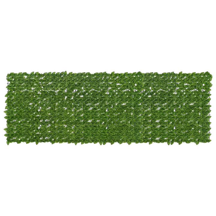 Balkongskärm Med Löv Grön Och Gul 300 X 100 Cm Polyeten Och Tyg