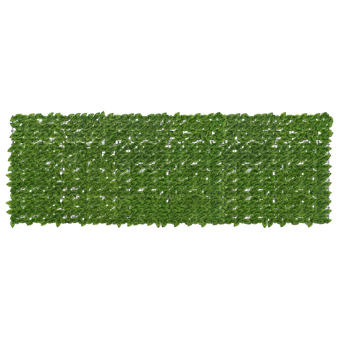 Balkongskärm Med Löv Grön Och Gul 300 X 100 Cm Polyeten Och Tyg