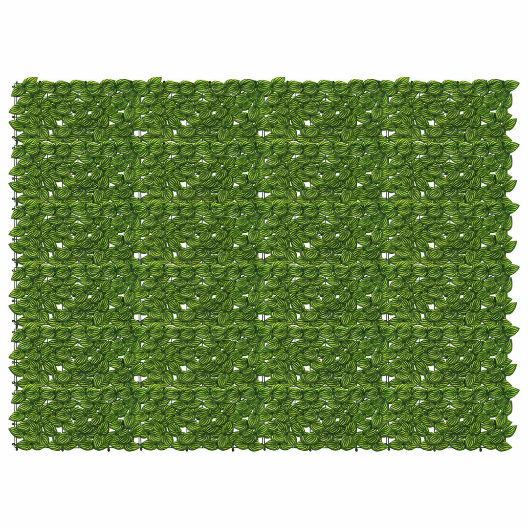 Balkongskärm Med Löv Grön Och Gul 200 X 150 Cm Polyeten Och Tyg