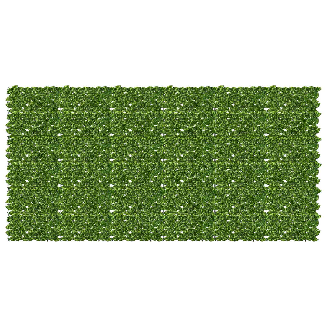 Balkongskärm Med Löv Grön Och Gul 300 X 150 Cm Polyeten Och Tyg